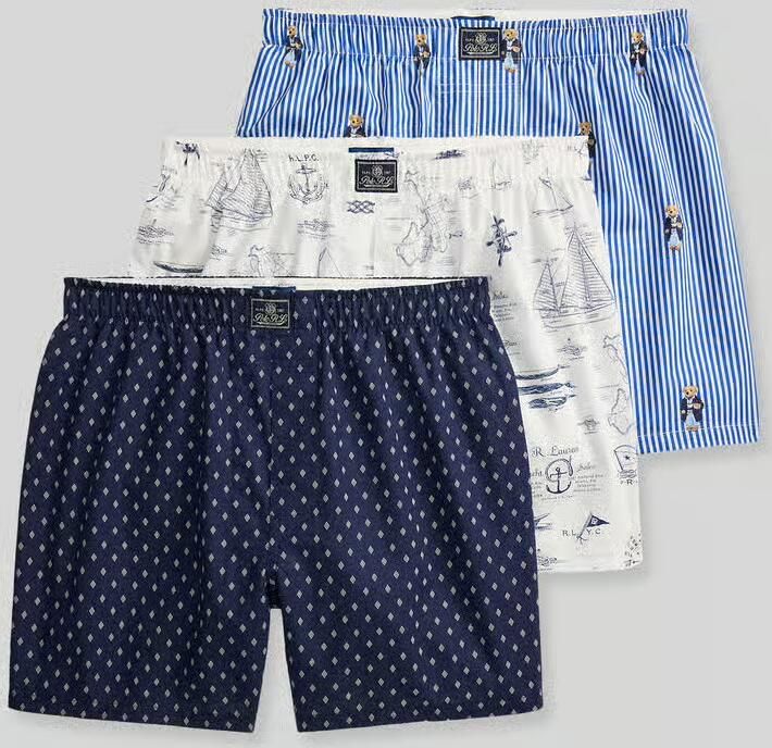 Polo Ralph Lauren Underwear Boxershorts van puur katoen in een set van 3