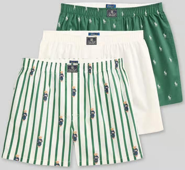 Polo Ralph Lauren Underwear Boxershorts van puur katoen in een set van 3