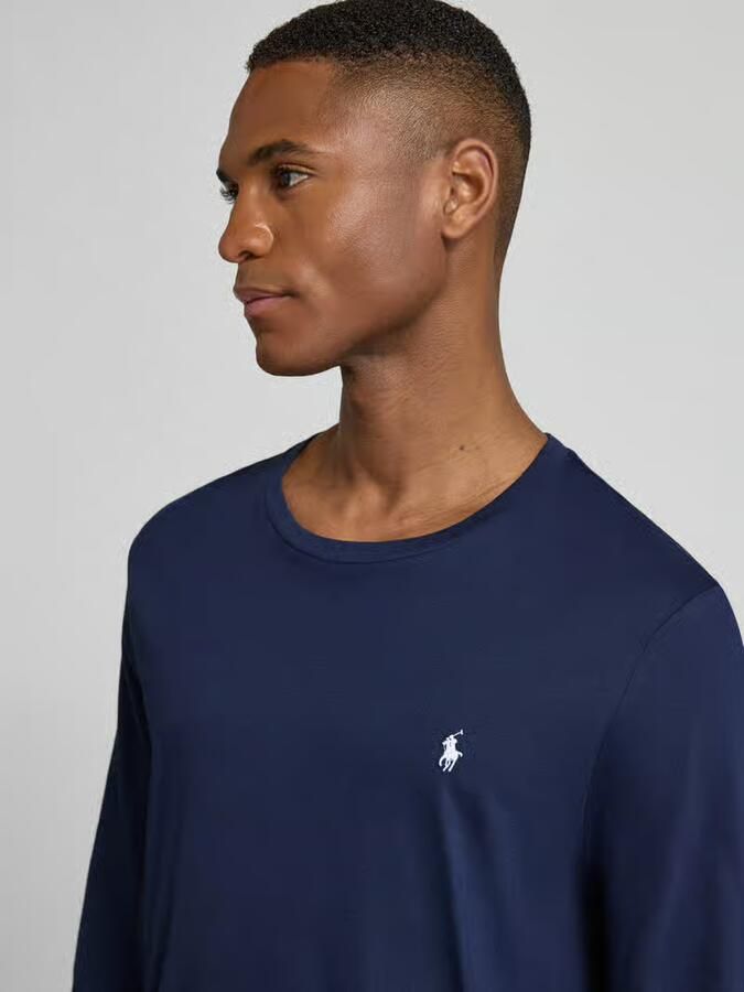 Polo Ralph Lauren Underwear Katoenen shirt met lange mouwen en labelstitching