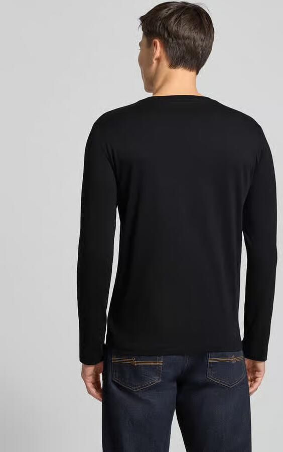 Polo Ralph Lauren Zwarte Geborduurde T-shirt met lange mouwen van katoen Black Heren - Foto 2