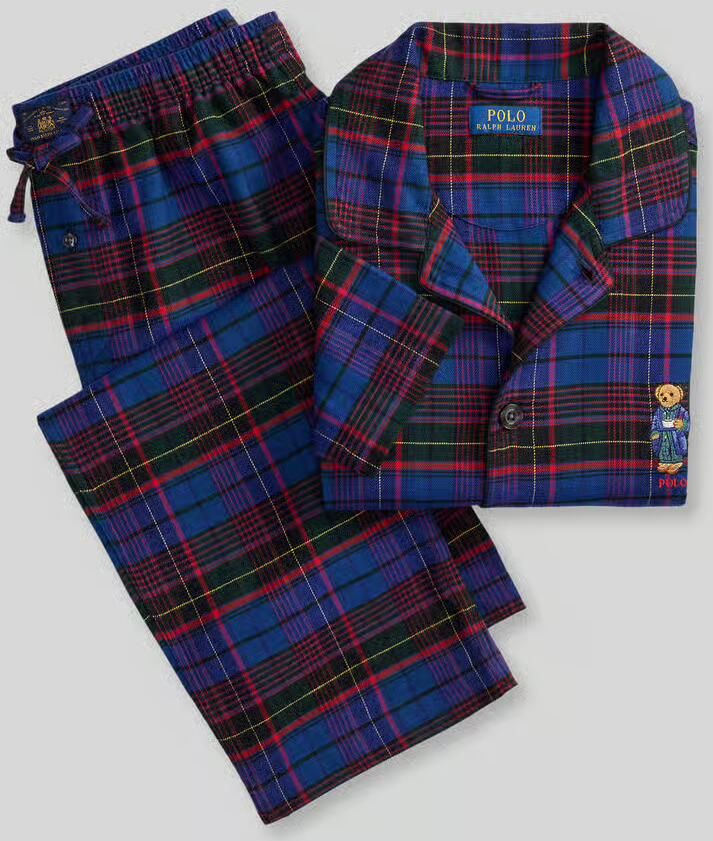 Polo Ralph Lauren Underwear Pyjama-set van puur katoen met berenborduursel