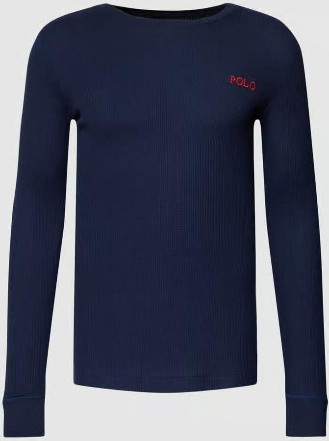 Polo Ralph Lauren Underwear Shirt met lange mouwen en structuurmotief model 'WAFFLE''