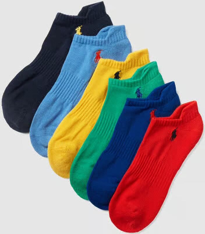 Polo Ralph Lauren Underwear Sneakersokken met logostitching in een set van 6 paar model 'SOLIDS' - Foto 4