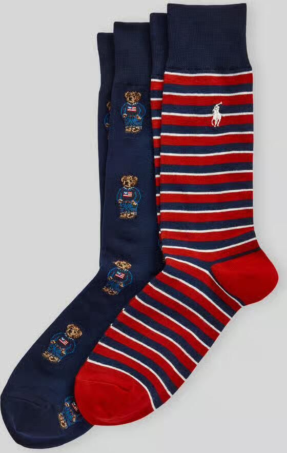Polo Ralph Lauren Underwear Sokken met beermotief in set van 2