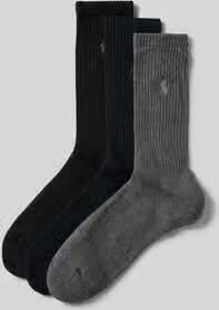 Ralph Lauren Assorti Crew Sock 3-Pack Navy Charcoal Black Multicolor Heren - Foto 5