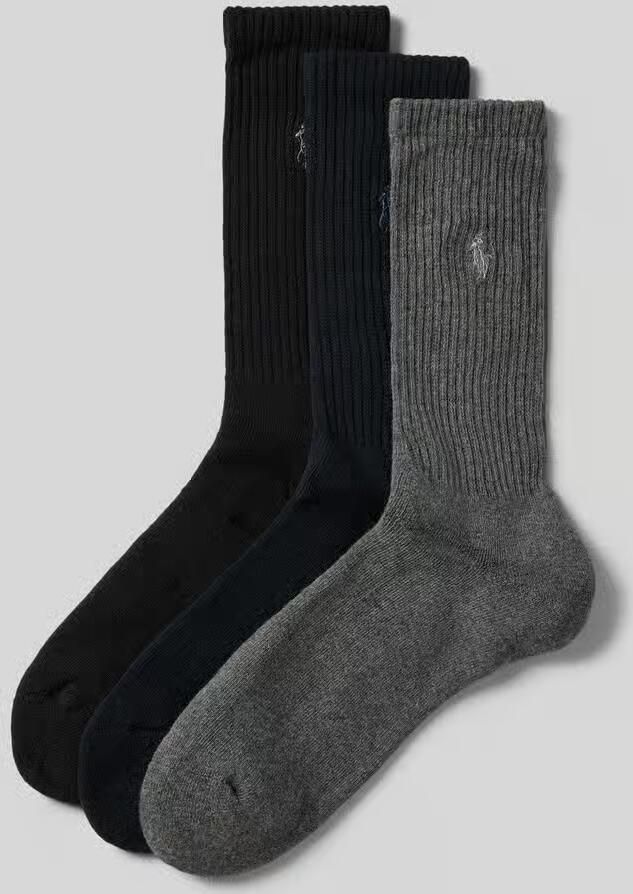 Ralph Lauren Assorti Crew Sock 3-Pack Navy Charcoal Black Multicolor Heren - Foto 4