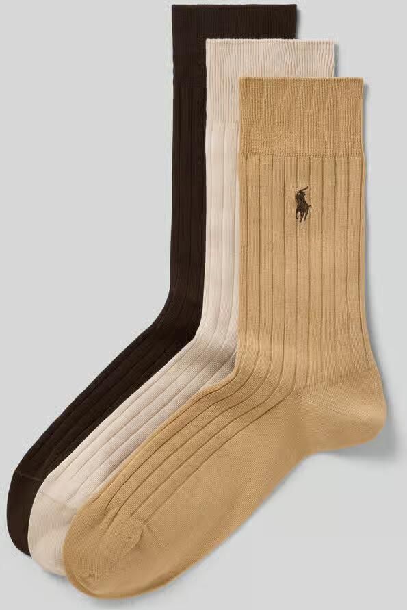 Polo Ralph Lauren Underwear Sokken met logostitching in een set van 3 paar