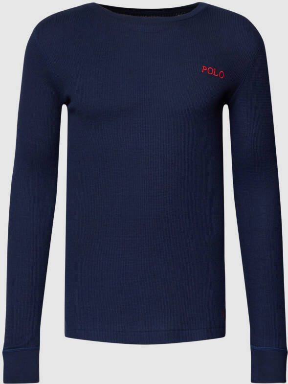 Polo Ralph Lauren Underwear Shirt met lange mouwen en structuurmotief model 'WAFFLE''