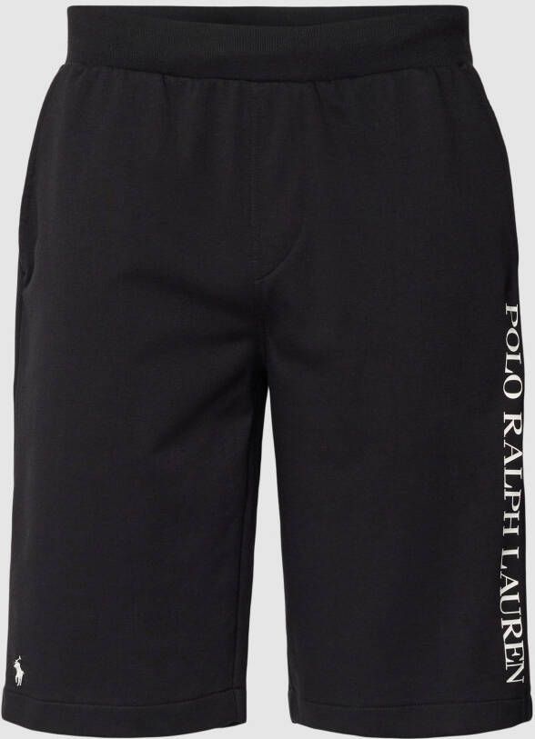 Polo Ralph Lauren Underwear Slim fit sweatshorts met labelstitching model 'LOOPBACK'