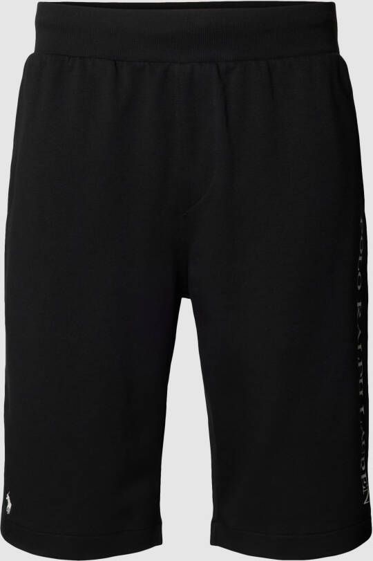 Polo Ralph Lauren Underwear Slim fit sweatshorts met labelstitching model 'LOOPBACK'