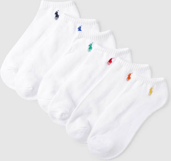 Polo Ralph Lauren Underwear Sneakersokken met labelstitching in een set van 6 paar