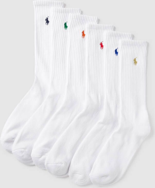 Polo Ralph Lauren Underwear Sokken met contrasterende merkstitching in een set van 6 paar