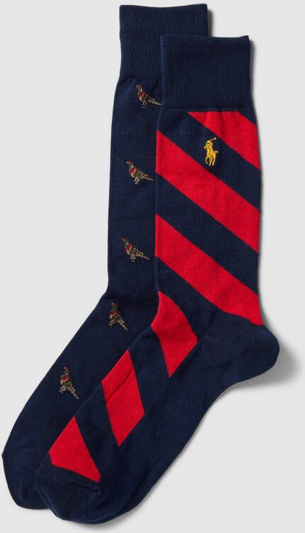 Polo Ralph Lauren Underwear Sokken met labeldetails in een set van 2 paar model 'PHEASANT'