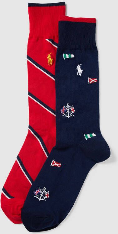 Polo Ralph Lauren Underwear Sokken met logostitching in een set van 2 paar