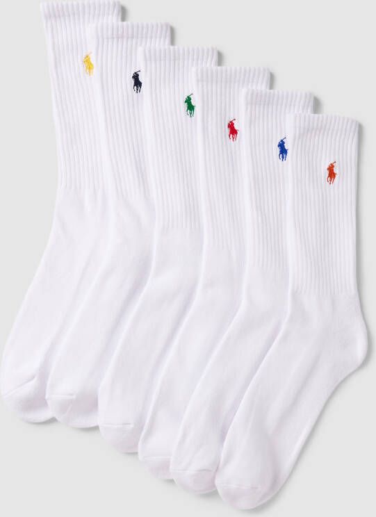 Polo Ralph Lauren Underwear Sokken met logostitching in een set van 6 paar
