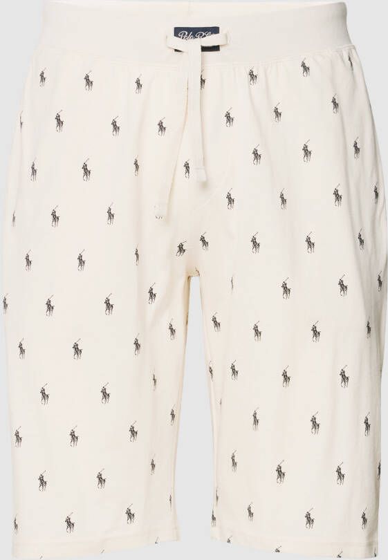 Polo Ralph Lauren Underwear Sweatshorts met all-over logo model 'LIQUID COTTON SLIM SHORT'