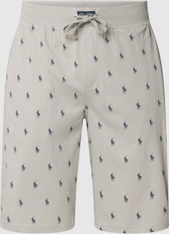 Polo Ralph Lauren Underwear Sweatshorts met all-over logo model 'LIQUID COTTON SLIM SHORT'