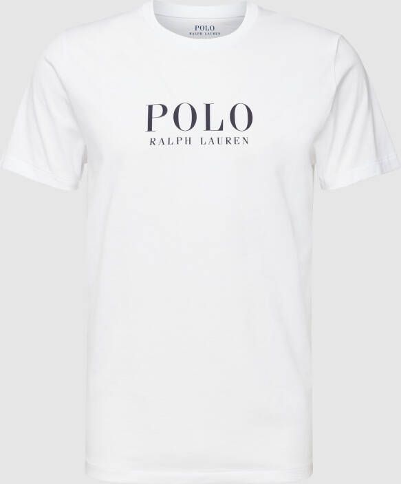 Ralph Lauren Katoenen Crew-neck Tee met Bedrukte Letters en Geborduurd Logo White Heren