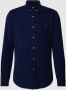 Ralph Lauren Casual Donkerblauw Linnen Overhemd Blue Heren - Thumbnail 1