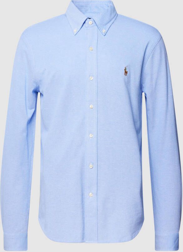 Polo Ralph Lauren Overhemd Lange Mouw CHEMISE AJUSTEE COL BOUTONNE EN POLO FEATHERWEIGHT