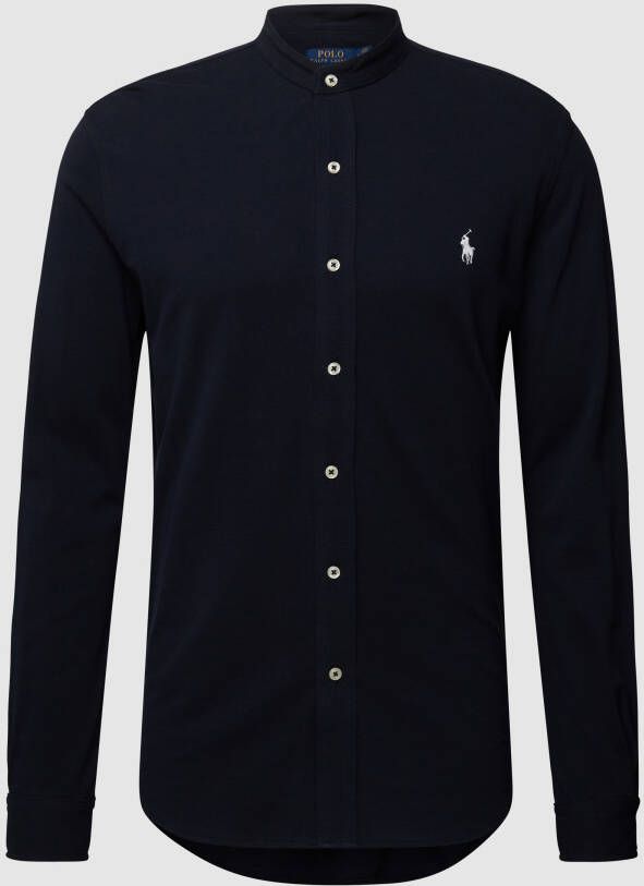 Polo Ralph Lauren Overhemd Lange Mouw CHEMISE AJUSTEE COL MAO EN POLO FEATHERWEIGHT LOGO PONY PLAYER