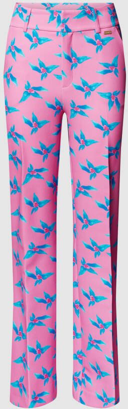 POM Amsterdam Stoffen broek met all-over bloemenmotief model 'Origami'
