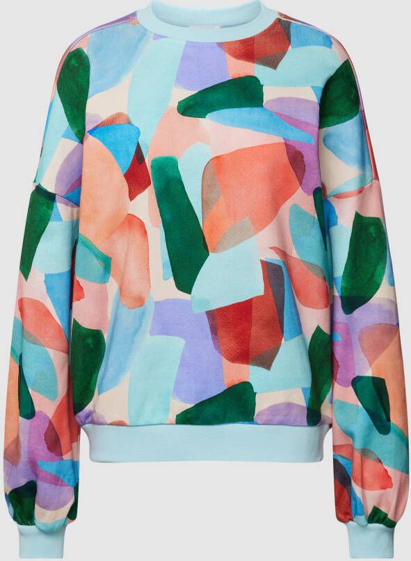 POM Amsterdam Sweatshirt met all-over motief model 'Elements'