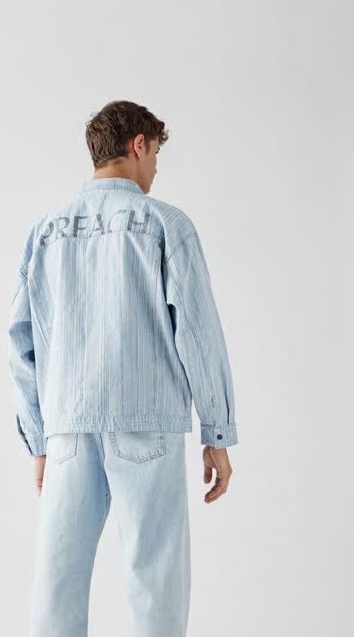 Preach Jeansjack met streepmotief - Foto 2