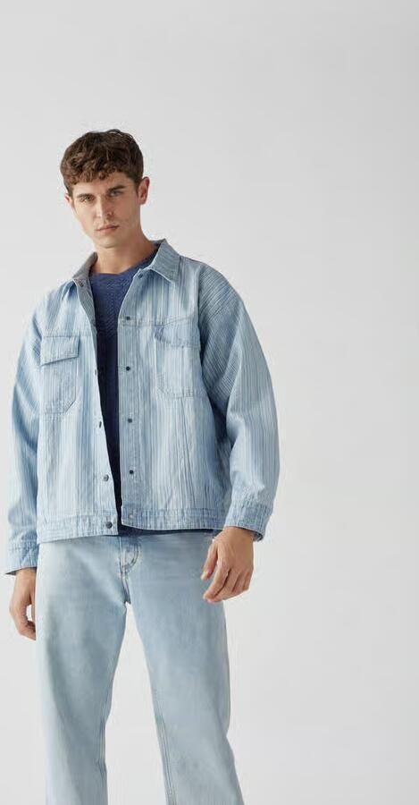 Preach Jeansjack met streepmotief - Foto 3