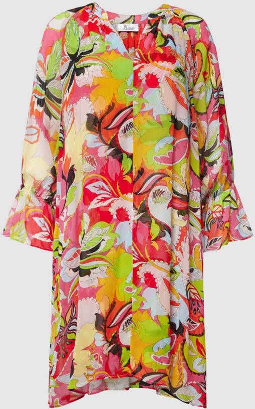 Princess GOES HOLLYWOOD Knielange jurk van pure viscose met bloemenmotief