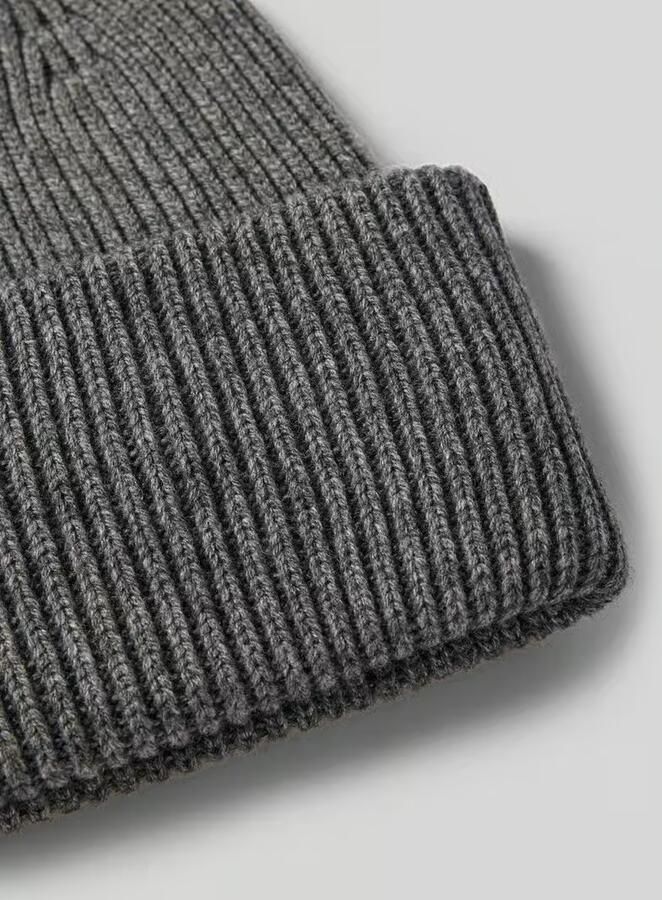 Profuomo Beanie van wolmix met modaal-aandeel