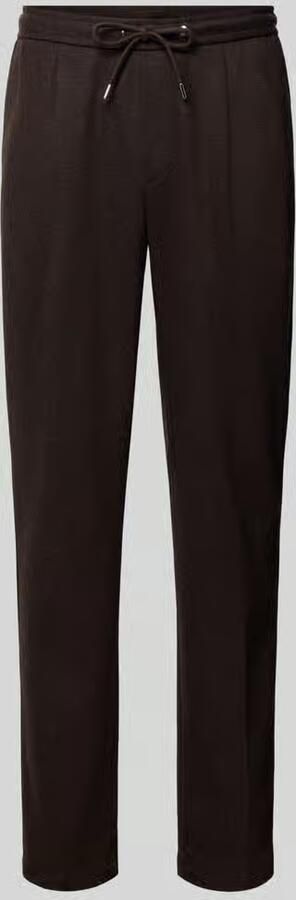 Profuomo Broek met elastische band en tunnelkoord