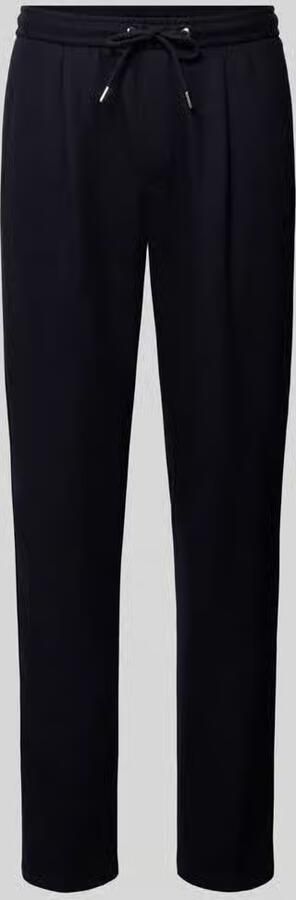 Profuomo Broek met elastische band en tunnelkoord