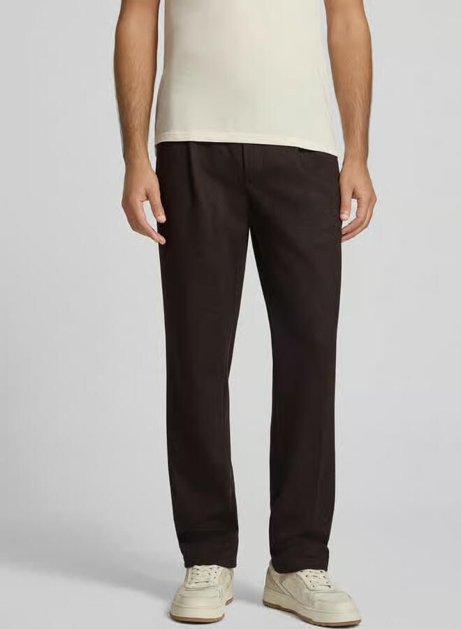 Profuomo Broek met elastische band en tunnelkoord - Foto 2