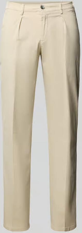 Profuomo Broek met persplooien en achterzakken - Foto 2