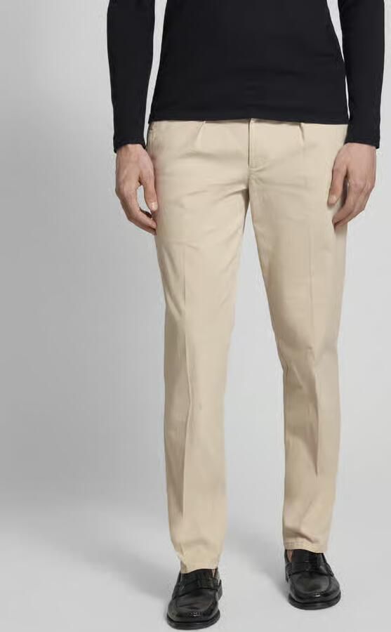 Profuomo Broek met persplooien en achterzakken - Foto 2