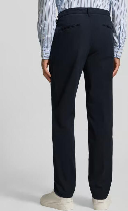 Profuomo Broek met persplooien en achterzakken