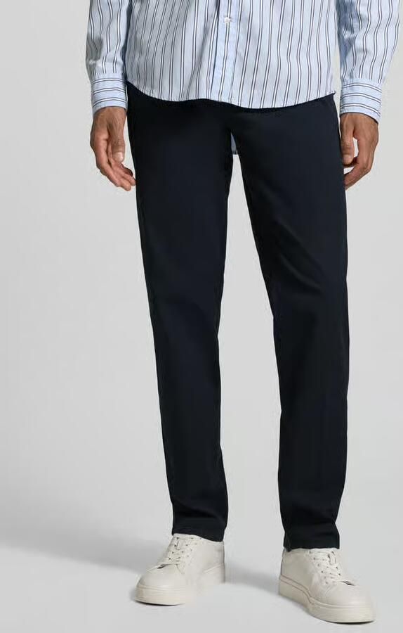 Profuomo Broek met persplooien en achterzakken - Foto 4