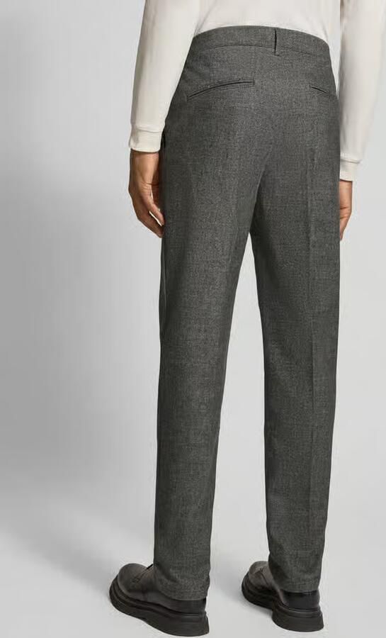 Profuomo Broek met persplooien en achterzakken - Foto 2