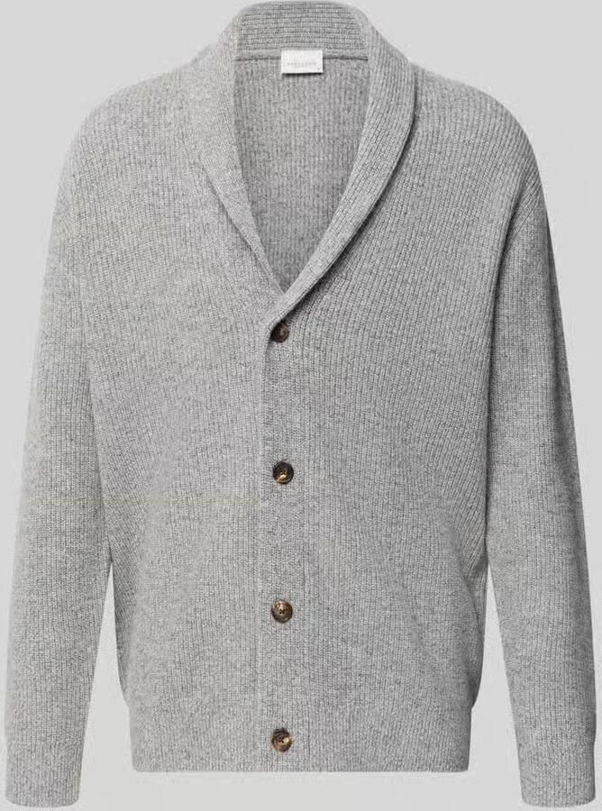 Profuomo Cardigan van wolmix met sjaalkraag
