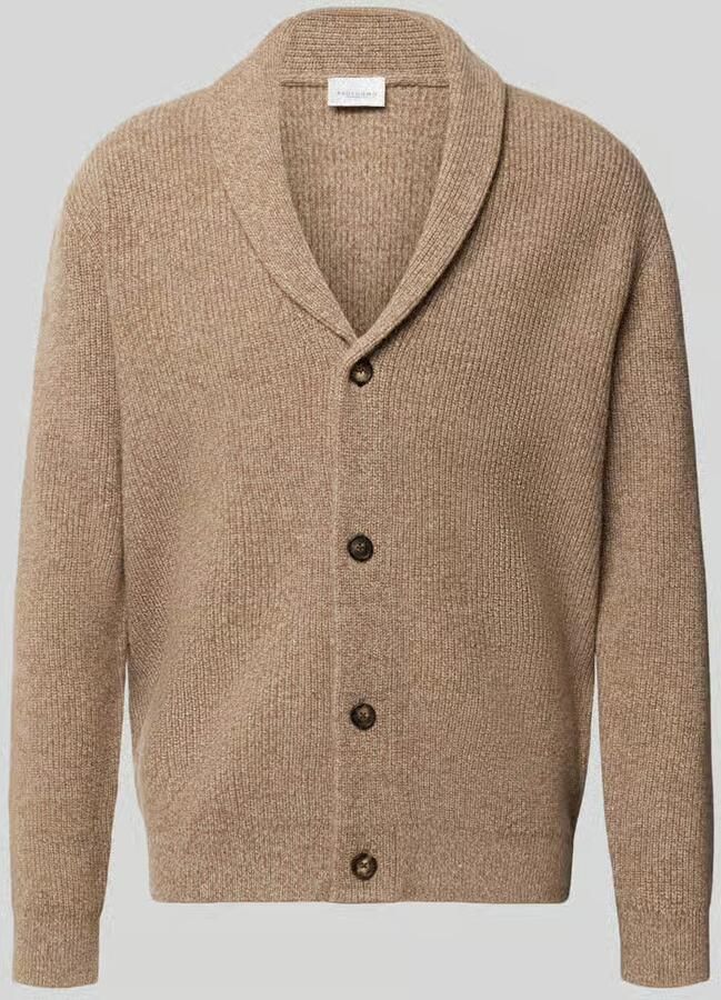 Profuomo Cardigan van wolmix met sjaalkraag