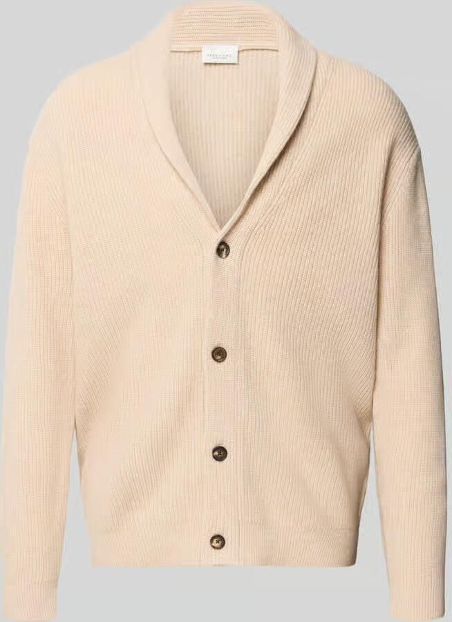 Profuomo Cardigan van wolmix met sjaalkraag