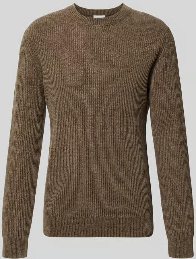 PROFUOMO Heren Truien & Vesten Pullover Crew Neck Chenille Rib Groen - Foto 4