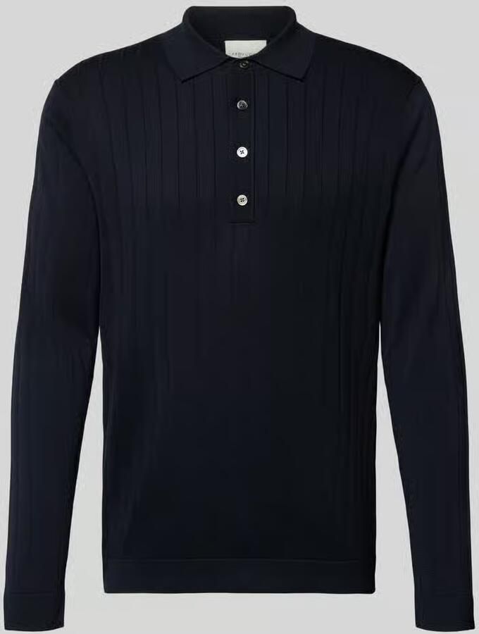 Profuomo Gebreide pullover van puur katoen met Polokraag - Foto 3