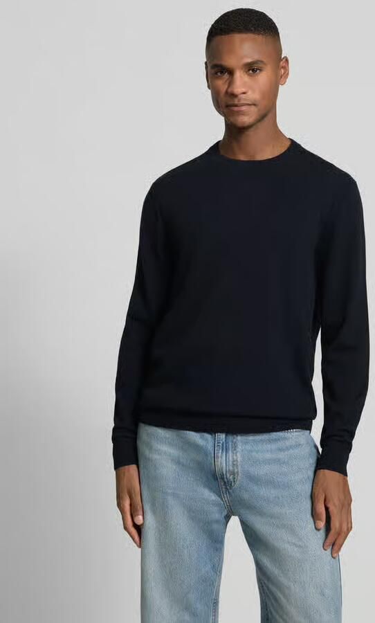 Profuomo Gebreide pullover van wolmix met ronde hals - Foto 5