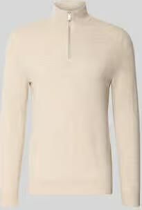 PROFUOMO Heren Truien & Vesten Pullover Half Zip New Wool Blend Bruin - Foto 5