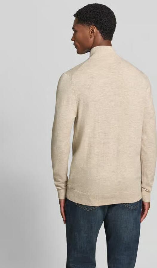 PROFUOMO Heren Truien & Vesten Pullover Half Zip New Wool Blend Bruin - Foto 7