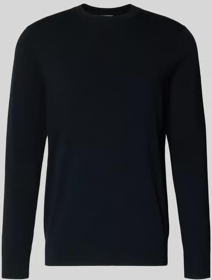 Profuomo Regular fit gebreide pullover met zijdege - Foto 2
