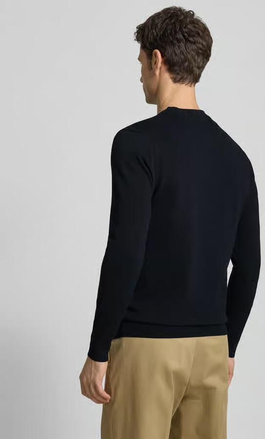 Profuomo Regular fit gebreide pullover met zijdege - Foto 5