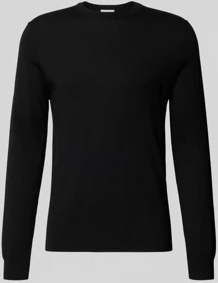 Profuomo regular fit gebreide trui van zuivere wol